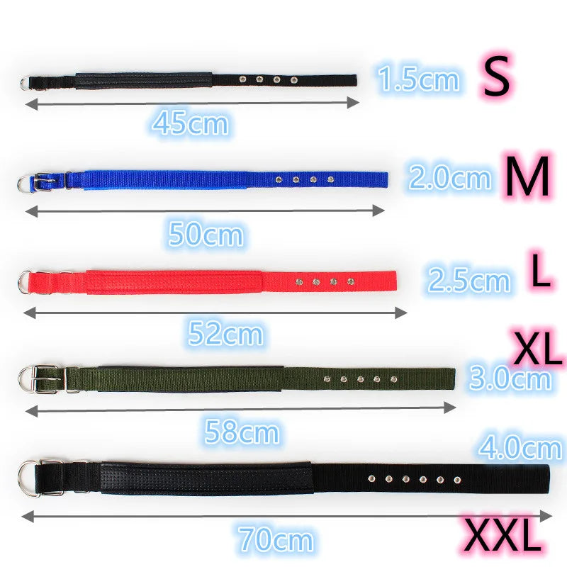 Coleira para cães de estimação, coleira ajustável de algodão macio para cães e gatos, acessórios pequenos e grandes, golden retriever, dulldog, tamanho S-XL