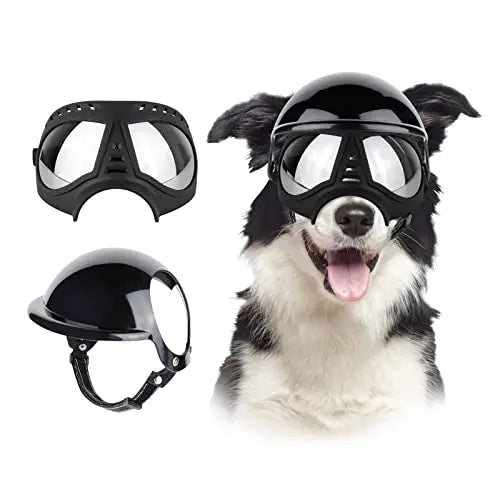 Óculos de Sol e Capacete Atuban para Cães, Proteção UV, Chapéu Sport, Windproof, Snowproof, Pet Riding, Cães Grandes