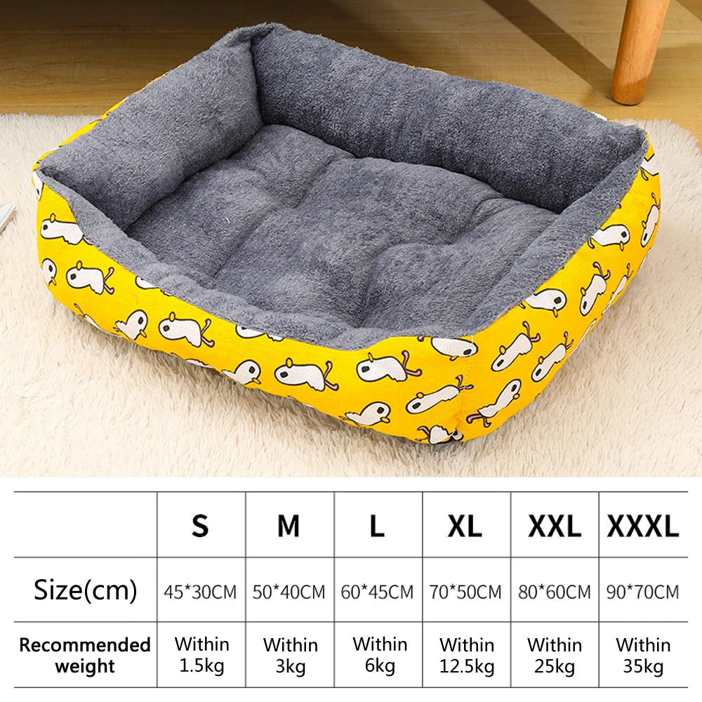 Cama grande para cães, cama quente para gatos, sofá, casa para cães, tapete grosso, cesta respirável para suprimentos para cães