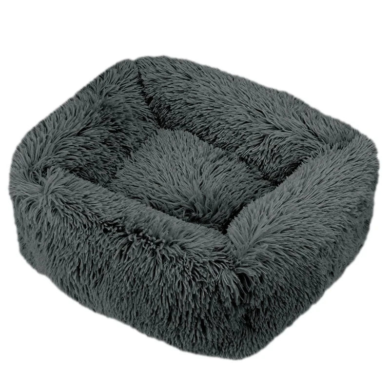 Cama retangular de pelúcia para cachorro, tapete quente de inverno, pequeno, médio e grande, para animais de estimação, canil, filhote de cachorro, sofacama, almofada para gato, animais de estimação, acessórios para sofá