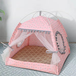 Tenda para gatos de estimação, caverna de verão, casa de dormir para gatos, gatinho, filhote de cachorro, gaiola, cesta, mesa de gato, canil, cama pequena para cães