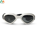ATUBAN Óculos de sol para cães pequenos, à prova d'água, à prova de vento, proteção UV, óculos de sol para animais de estimação, cachorrinho, gato (branco