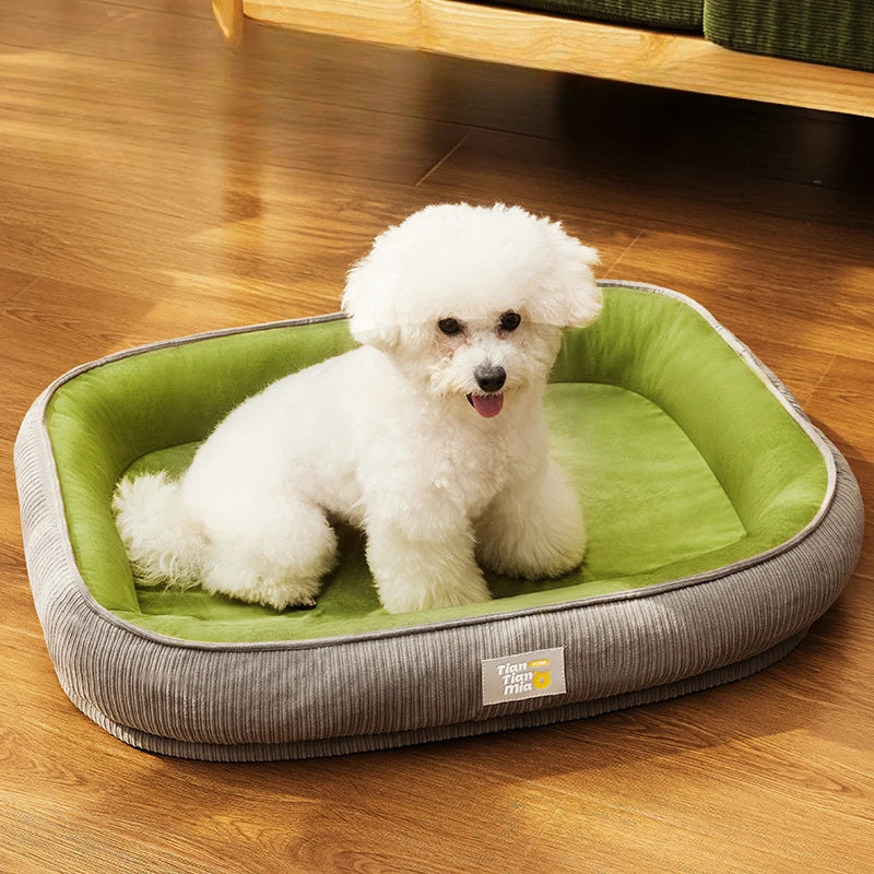Cama de cachorro lavável removível para todas as estações para cães pequenos/médio - Tapete térmico de inverno para sofá para animais de estimação com capa removível