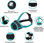 Reforçado com malha respirável e anel ajustável capa de boca para animais de estimação capa de boca de cachorro reflexiva capa de boca de nylon macio