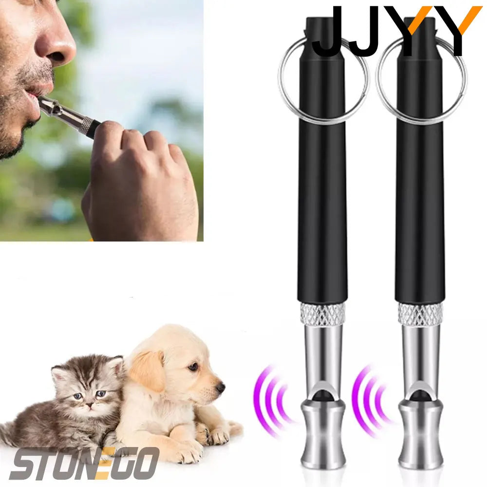 JJYY Apito dissuasor ultrassônico para treinamento de cães, apito para parar de latir, controle de latidos para treinamento de cães, apito dissuasor