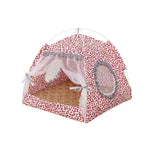 Tenda para gatos de estimação, caverna de verão, casa de dormir para gatos, gatinho, filhote de cachorro, gaiola, cesta, mesa de gato, canil, cama pequena para cães