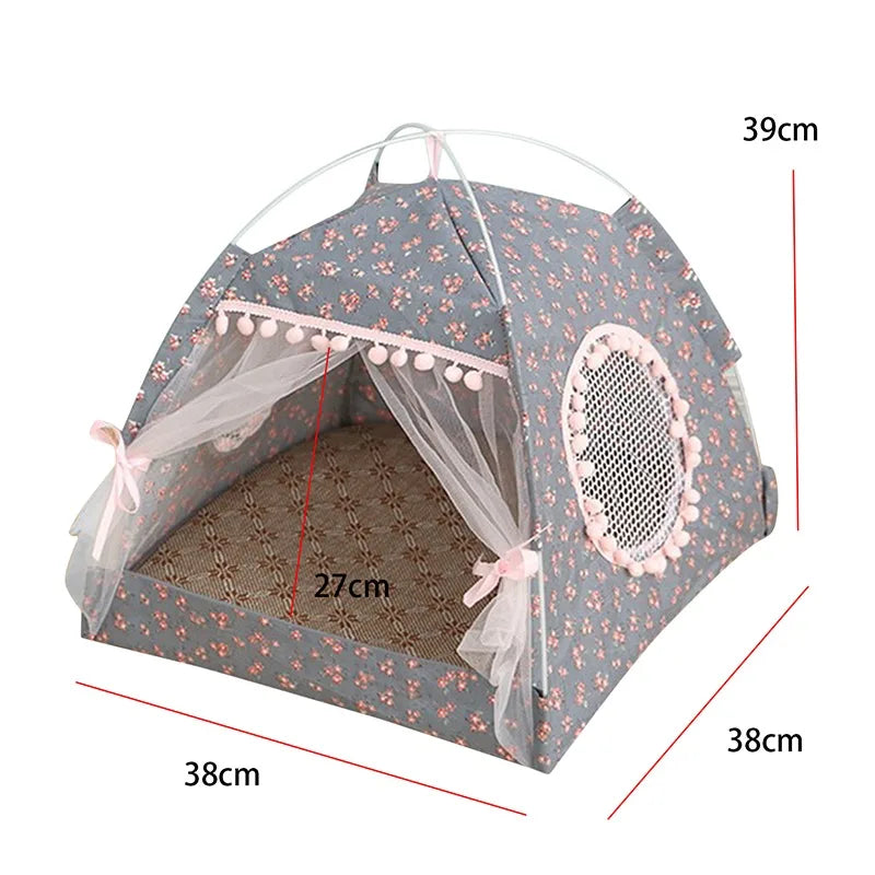 Tenda para gatos de estimação, caverna de verão, casa de dormir para gatos, gatinho, filhote de cachorro, gaiola, cesta, mesa de gato, canil, cama pequena para cães