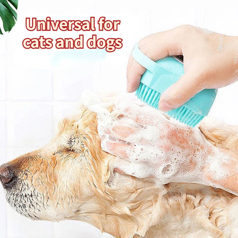 Banheiro filhote de cachorro grande cão gato banho luvas massagem escova macio segurança silicone acessórios para animais de estimação para cães gatos ferramentas mascotas produtos