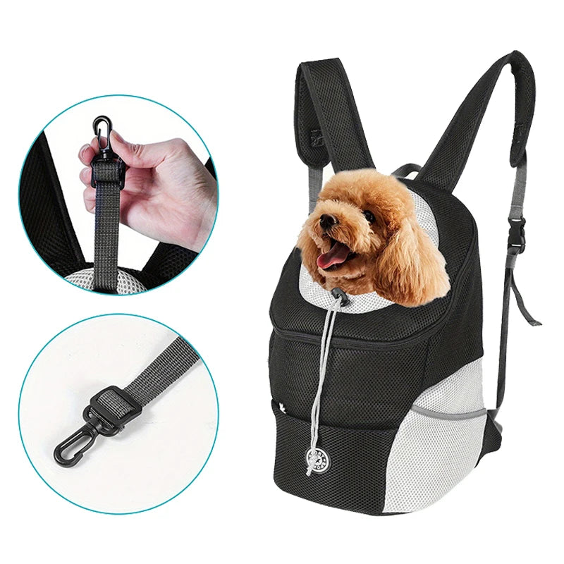 Bolsa portátil de ombro duplo para animais de estimação, bolsa para viagem respirável para cães, bolsa para transportar cães ao ar livre, suprimentos para transportar animais de estimação
