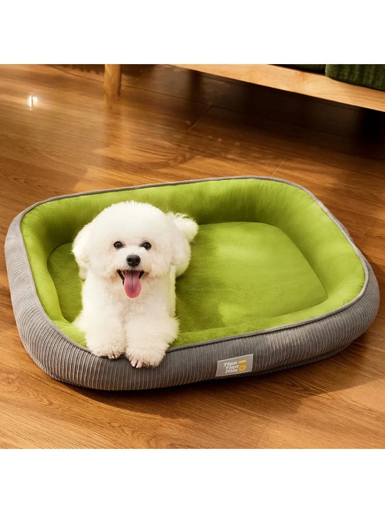 Cama de cachorro lavável removível para todas as estações para cães pequenos/médio - Tapete térmico de inverno para sofá para animais de estimação com capa removível