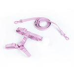 Conjunto de coleira para animais de estimação, série macaron, cabeça dupla, ajustável, colete para cães pequenos e médios, moda para animais de estimação