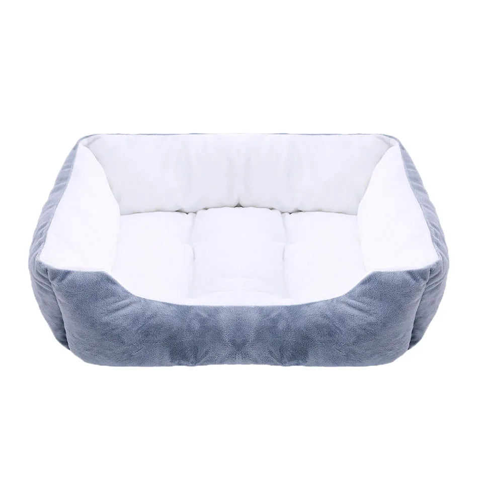Cama para cão gato animal de estimação quadrado casil de pelúcia médio pequeno cão sofá cama almofada pet calmante cama do cão casa suprimentos para animais de estimação acessórios