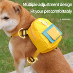 Mochila para animais de estimação, à prova d'água, para cães, filhote de cachorro, com coleira, viagem ao ar livre, lanches, buldogue francês, acessórios para cães