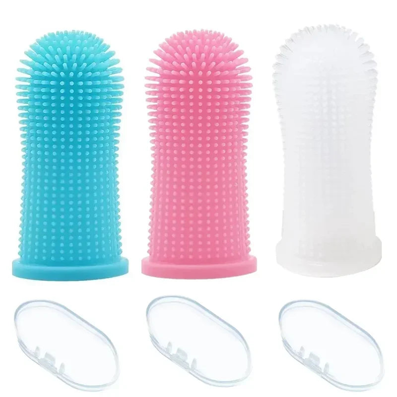 3/1 pçs escova de dentes de dedo para animais de estimação produtos para animais de estimação escova de dentes de gato para produtos de cães limpeza de dentes para cães pequenos gatos dentes limpos filhote de cachorro