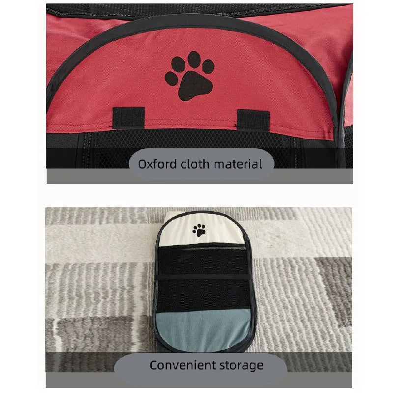 Cercadinho octógono dobrável para animais de estimação, tecido oxford, gaiola removível, lavável, barraca para gatos e caixa de parto para filhotes/gatinhos