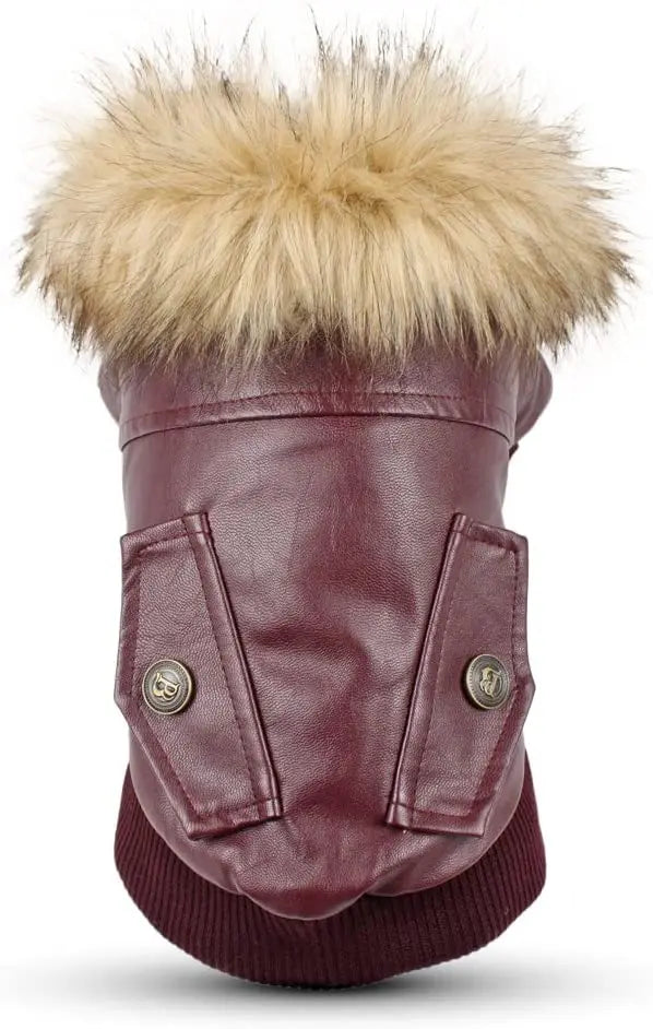 Atuban casacos de couro do cão à prova dwaterproof água casaco de inverno do cão filhote de cachorro jaquetas para cães de pequeno a médio roupas para animais de estimação roupas para cães de inverno