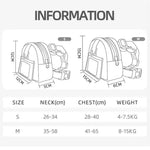 Bolsa de armazenamento de lanche para animais de estimação com coleira, mochila multifuncional de grande capacidade para cães, mochila com arnês ajustável, adequada para viagens para animais de estimação