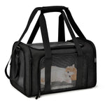 Saco de transporte para cães, mochila lateral macia para transportar animais de estimação, sacos de viagem para cães, transporte aprovado pela companhia aérea para cães pequenos, gatos de saída