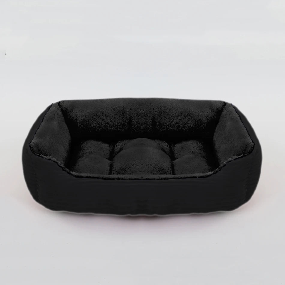 Cama para cão gato animal de estimação quadrado casil de pelúcia médio pequeno cão sofá cama almofada pet calmante cama do cão casa suprimentos para animais de estimação acessórios