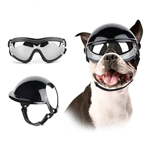 Óculos de Sol e Capacete Atuban para Cães, Proteção UV, Chapéu Sport, Windproof, Snowproof, Pet Riding, Cães Grandes
