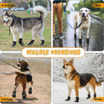 Sapatos para cães ATUBAN para cães de tamanho grande, botas impermeáveis para cães médios e grandes, para pavimentação quente, inverno, neve, caminhadas, elástico respirável