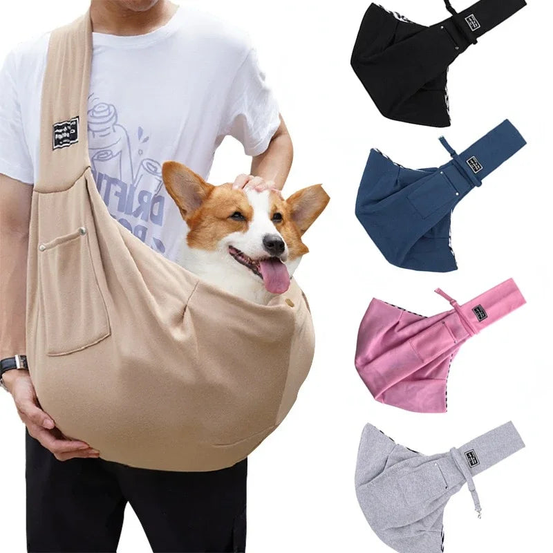 Bolsa confortável para cães, bolsa de ombro crossbody para animais de estimação, viagem ao ar livre, portátil, gato, filhote de cachorro, bolsa de transporte para animais de estimação