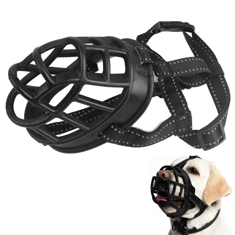 Focinho de silicone macio para cachorro, cesta respirável, focinhos para cães pequenos, médios, grandes e x-grandes, cachorrinho, evita latidos, capa de boca para cachorro