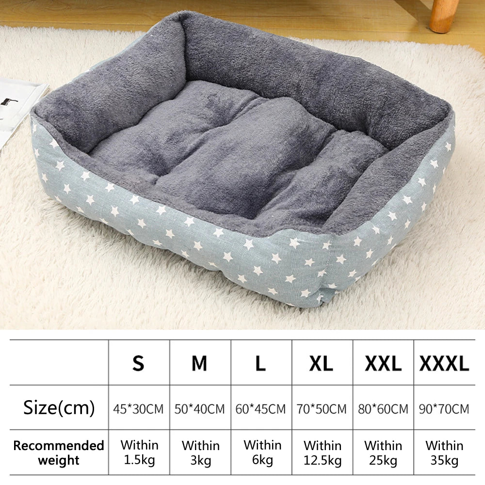 Cama grande para cães, cama quente para gatos, sofá, casa para cães, tapete grosso, cesta respirável para suprimentos para cães
