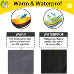 Jaqueta para cães ATUBAN Capa de chuva para cães à prova d'água Jaqueta reflexiva para clima frio com forro de lã macia Casacos quentes para animais de estimação ao ar livre