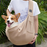 Bolsa confortável para cães, bolsa de ombro crossbody para animais de estimação, viagem ao ar livre, portátil, gato, filhote de cachorro, bolsa de transporte para animais de estimação