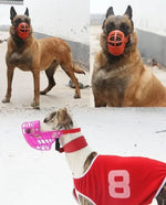 Focinho de cachorro ajustável máscara de plástico anti-diga mordida capa de boca para galgo pequeno/médio/grande-cores aleatórias