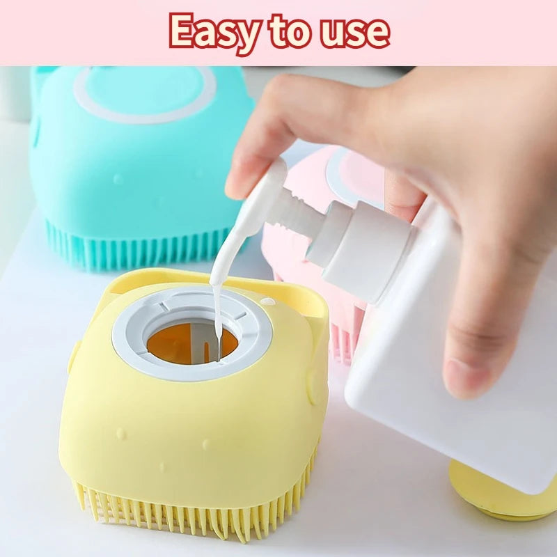 Banheiro filhote de cachorro grande cão gato banho luvas massagem escova macio segurança silicone acessórios para animais de estimação para cães gatos ferramentas mascotas produtos