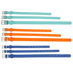 Combinação de coleira de cachorro à prova d'água com sensação de silicone - chumbo de cabeça dupla de PVC com fivela ajustável, multicolorido para animais de estimação ao ar livre