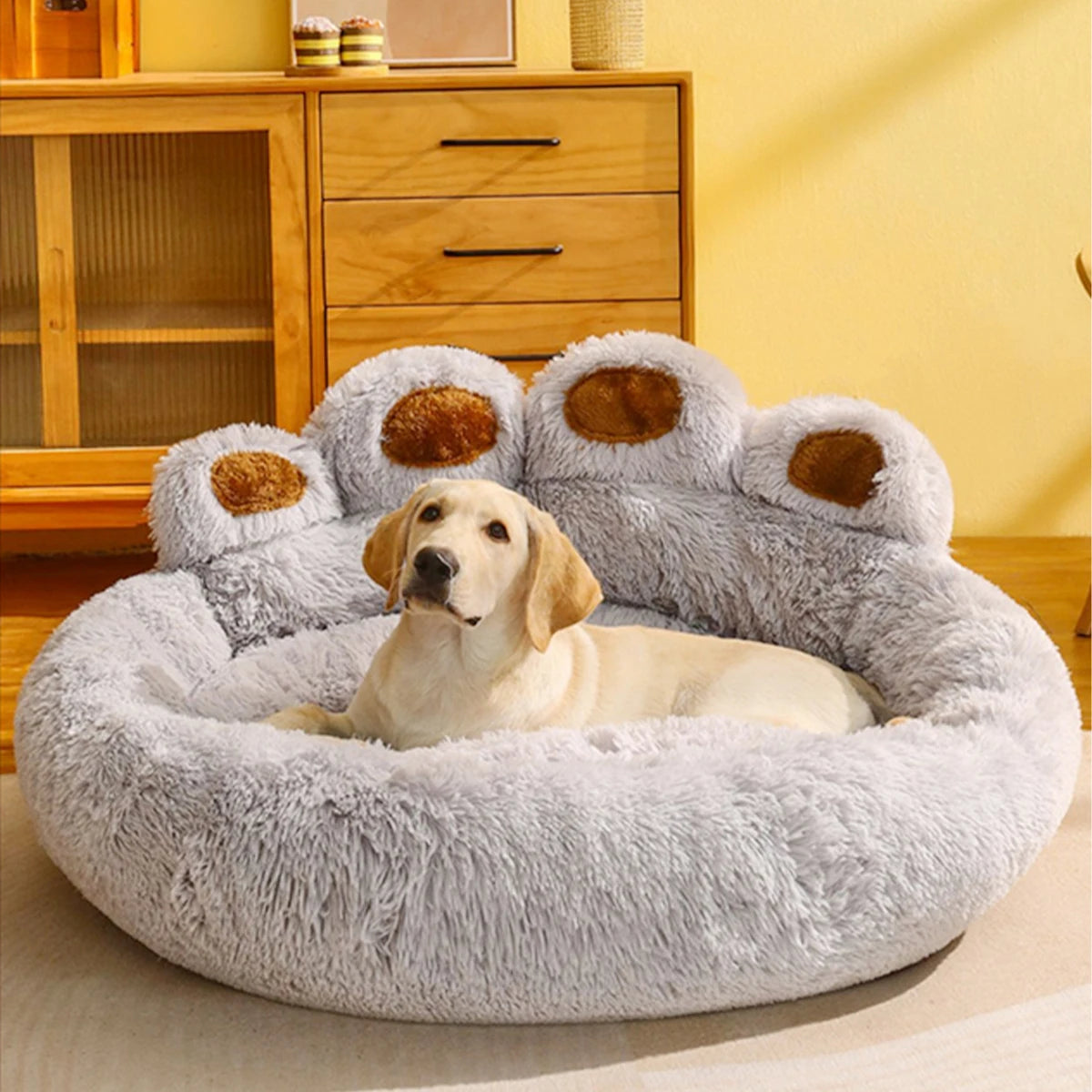 Cama de cachorro fofa, canil de pelúcia, acessórios para animais de estimação, produtos para cães grandes, cama, sofá, cesta, tapete pequeno, gatos, almofada grande, filhote de cachorro, animais de estimação