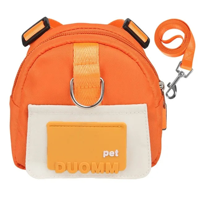 Mochila para animais de estimação, à prova d'água, para cães, filhote de cachorro, com coleira, viagem ao ar livre, lanches, buldogue francês, acessórios para cães