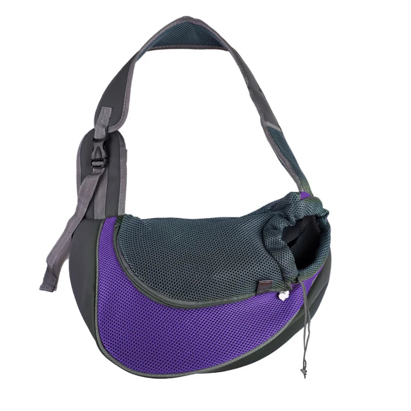 Mochila para transportar cães e gatos, bolsa de ombro para viagem, estilingue de malha, suprimentos para transporte de animais de estimação, bolsa de ombro crossbody