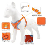 Conjunto de coleira ajustável para cães pequenos e médios, colete refletivo para filhotes de cachorro, cinta peitoral para caminhada ao ar livre