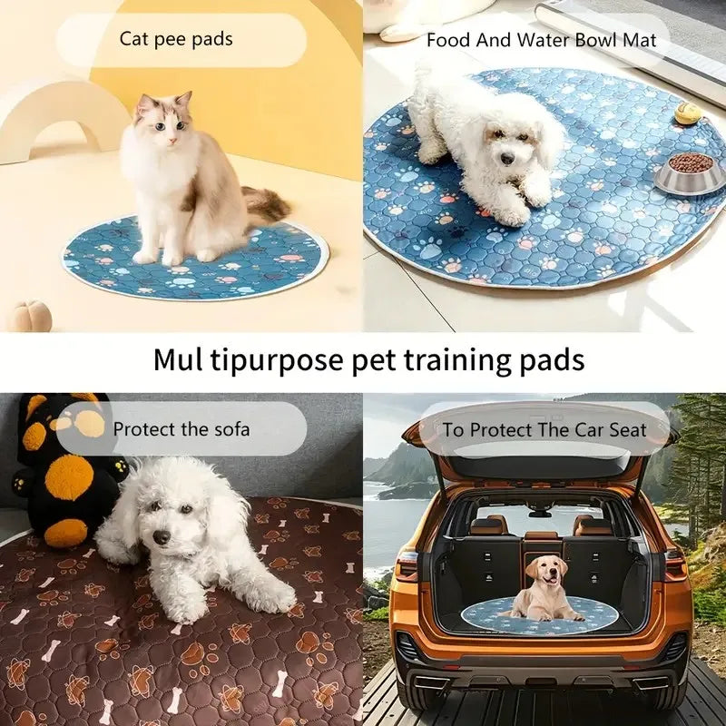 Biai círculo novo tapete antiderrapante para animais de estimação à prova dwaterproof água cão xixi almofada respirável gato esteira lavável pet fralda almofada alta absorvente pet esteira