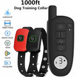 Impermeável choque elétrico Dog Training Collar, som de vibração, colar de casca para cães pequenos, médios, grandes, 1000 pés