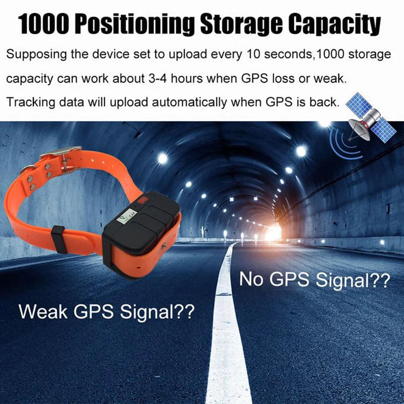 Pet Tracker Coleira para cães, rastreamento em tempo real IP67 impermeável, localizador de cães de médio e grande porte