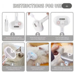 Pente a vapor para cães, escova de massagem para animais de estimação, carregamento usb, cabeça redonda segura, spray de dentes macios, pente de remoção de pelos universal para cães e gatos