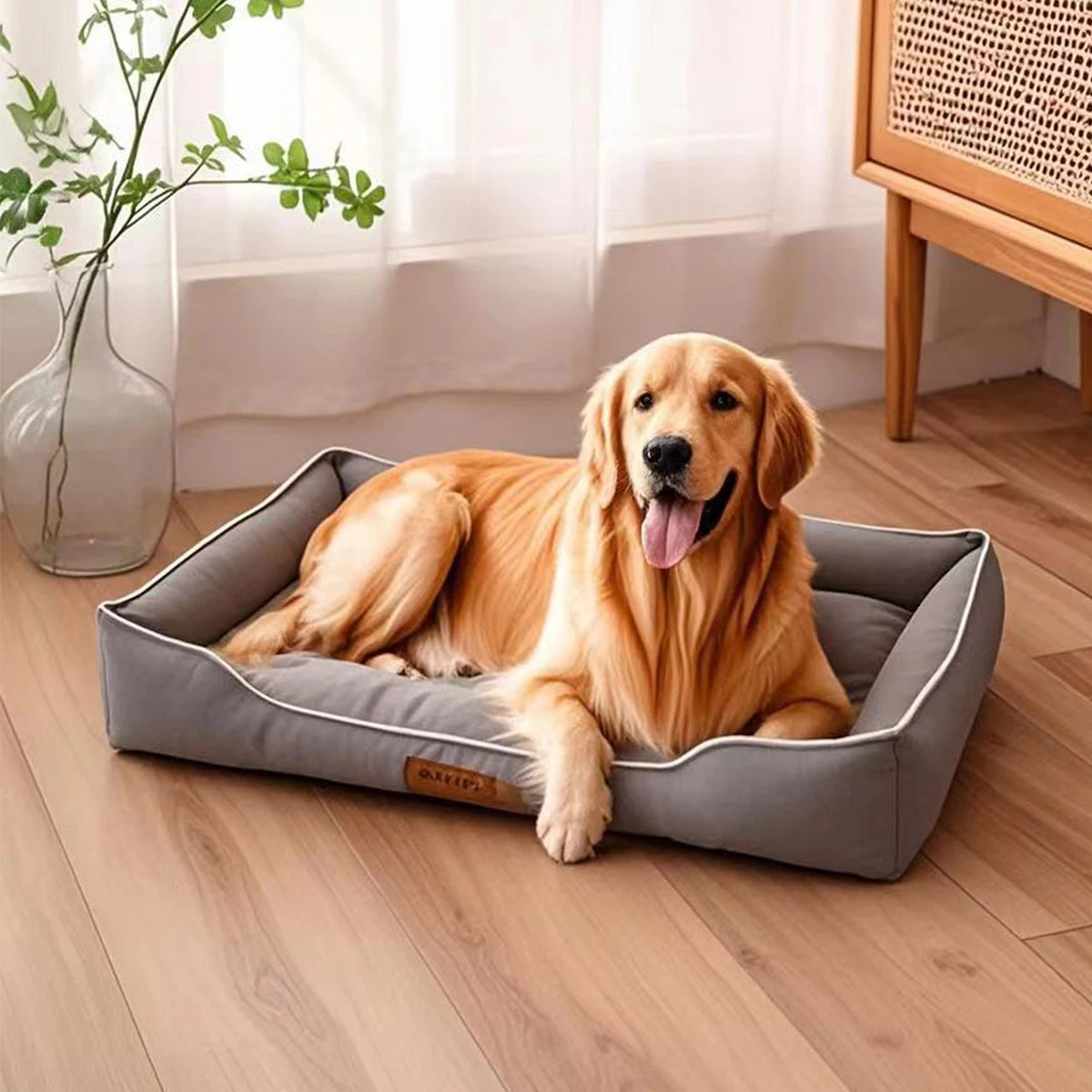 Cama quadrada para cachorro de quatro estações, colchão grande para cães, resistente à mordida, cama macia e espessada para cães, sofá à prova d'água, casa para animais de estimação