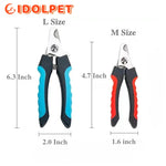 Cortador de unhas profissional para animais de estimação com guarda de segurança tesoura de aço inoxidável gato cão para cuidados com as garras suprimentos de preparação tamanho se encaixa