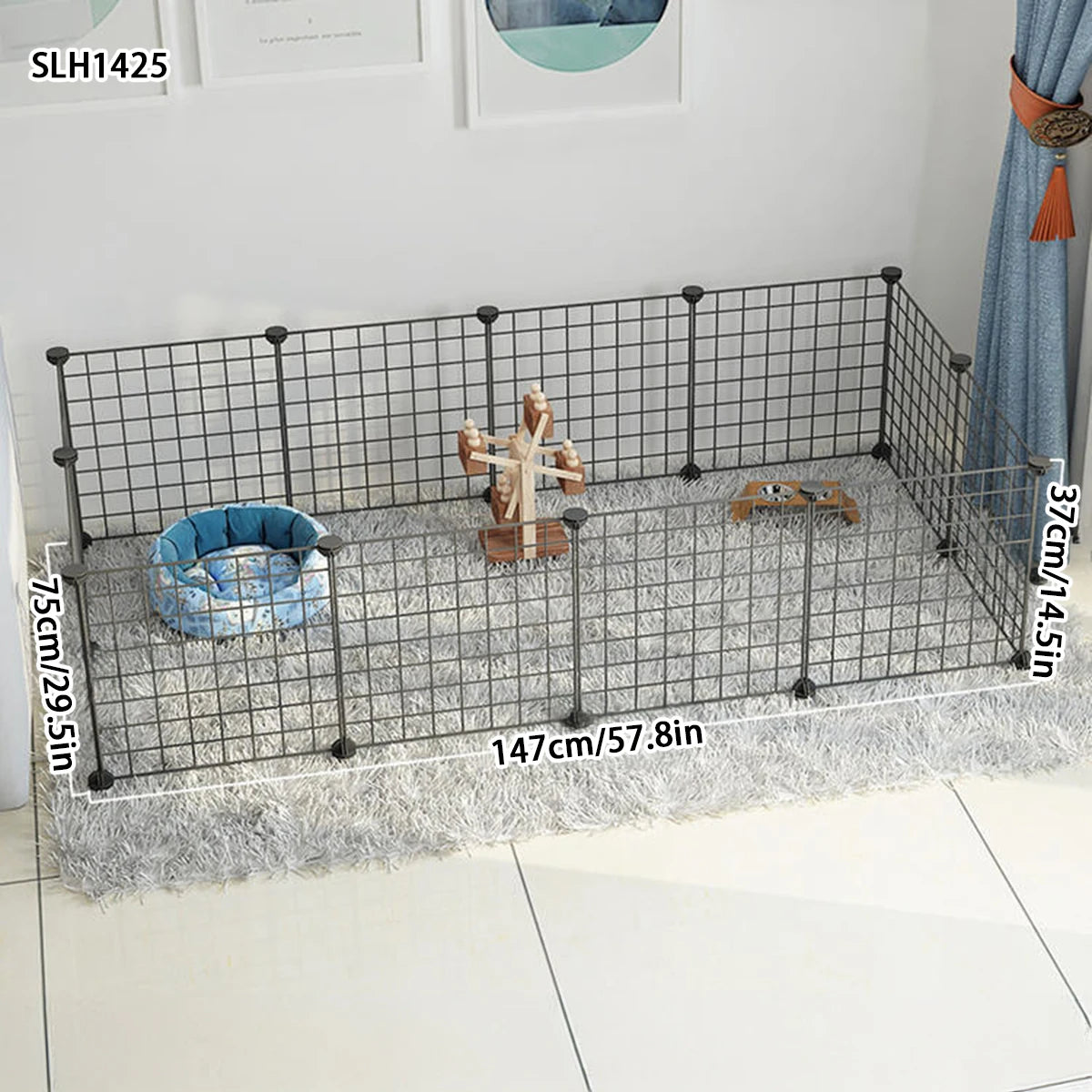 Ferro interior Pet Cerco, pequeno cão isolamento porta, coelho Guardrail, Teddy Fence, cão casa, gato gaiola