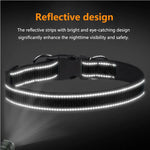 Coleira reflexiva para cães médios e grandes, coleira acolchoada de neoprene macio, resistente, ajustável, suprimentos para coleira de animais de estimação