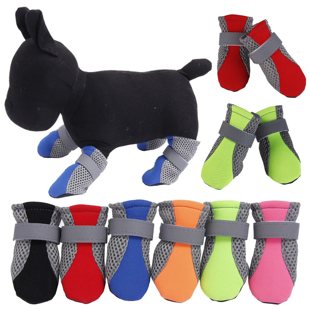 Cão de estimação sapatos filhote de cachorro ao ar livre fundo macio para gato chihuahua botas de chuva botas à prova dwaterproof água perros mascotas botas sapato para cachorro