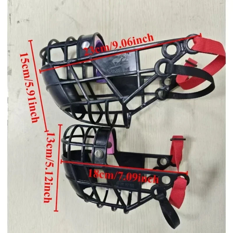 Focinho de cachorro ajustável máscara de plástico anti-diga mordida capa de boca para galgo pequeno/médio/grande-cores aleatórias